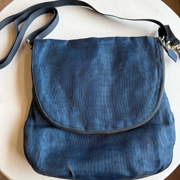 smateria Handbags - Smateria Blue Recycled Net Crossbody Eco-Friendly Vegan Courier Messenger Bag